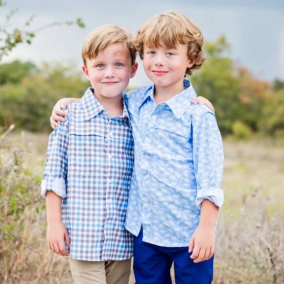 BLUE QUAIL 18 M Blue Gray Plaid Ranch Fishing Hunting Performance Shirt UPF50 - Picture 2 of 8